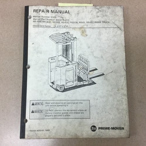 Prime mover rs - rr/rs, reach
